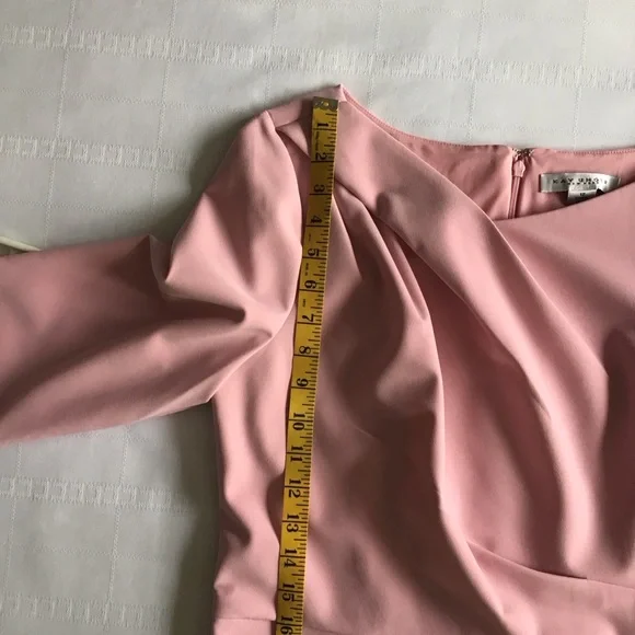 Kay Unger Long Sleeves Margerite Pleated Column Gown Size 12 - Picture 10 of 15